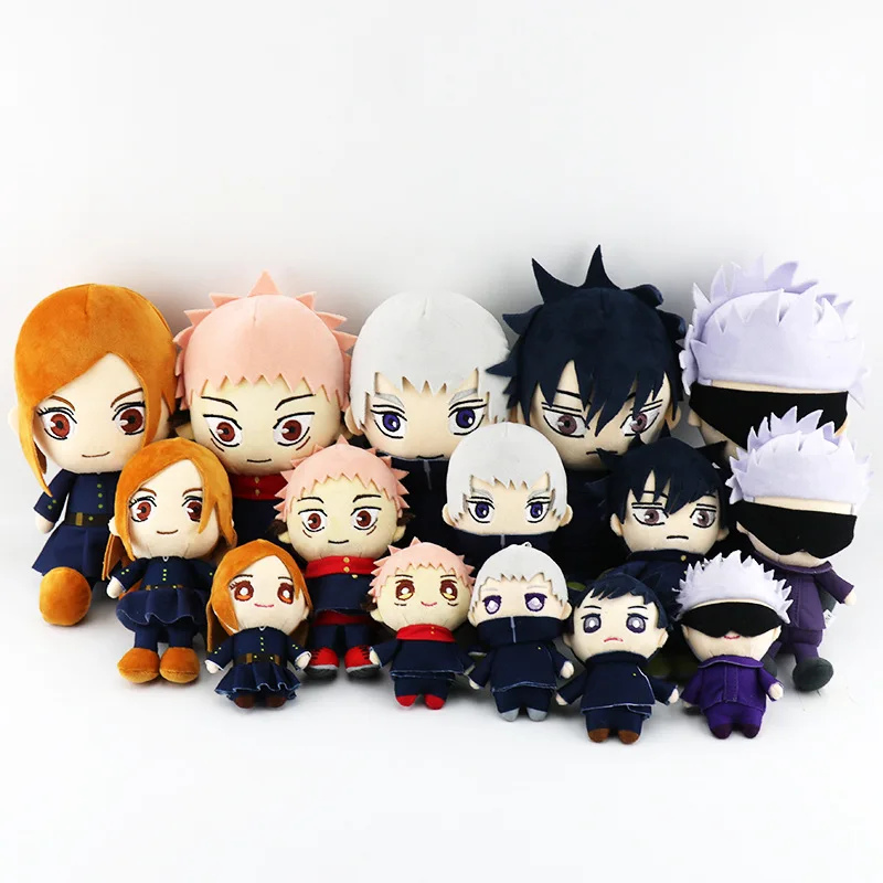 

5pcs/set Jujutsu Kaisen Plush Toys Itadori Yuji Gojo Satoru Kugisaki Nobara Stuffed Dolls Anime Figure Toy