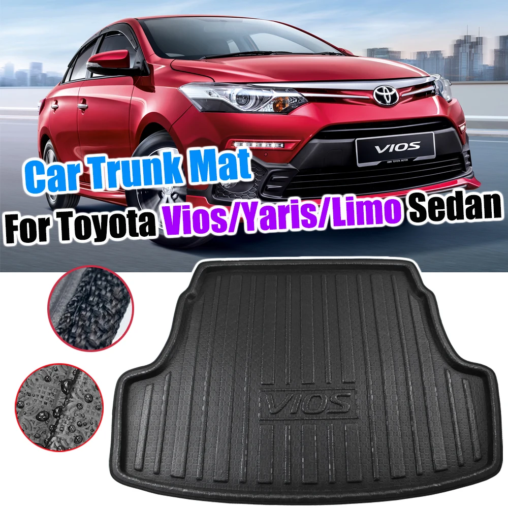 Для Toyota Yaris Vios Лимузин 2008 2018 седан (TPR) задний багажник вкладыш сзади загрузки грузовой коврик лоток протектор