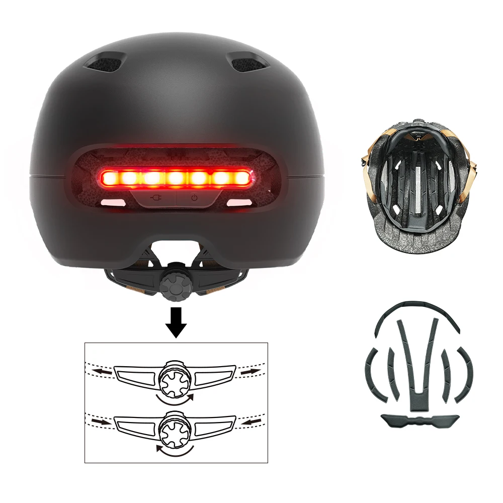 Smart4u  Ʈ  , Casco Moto ⼺ LED Ʈ, 3  , θ      