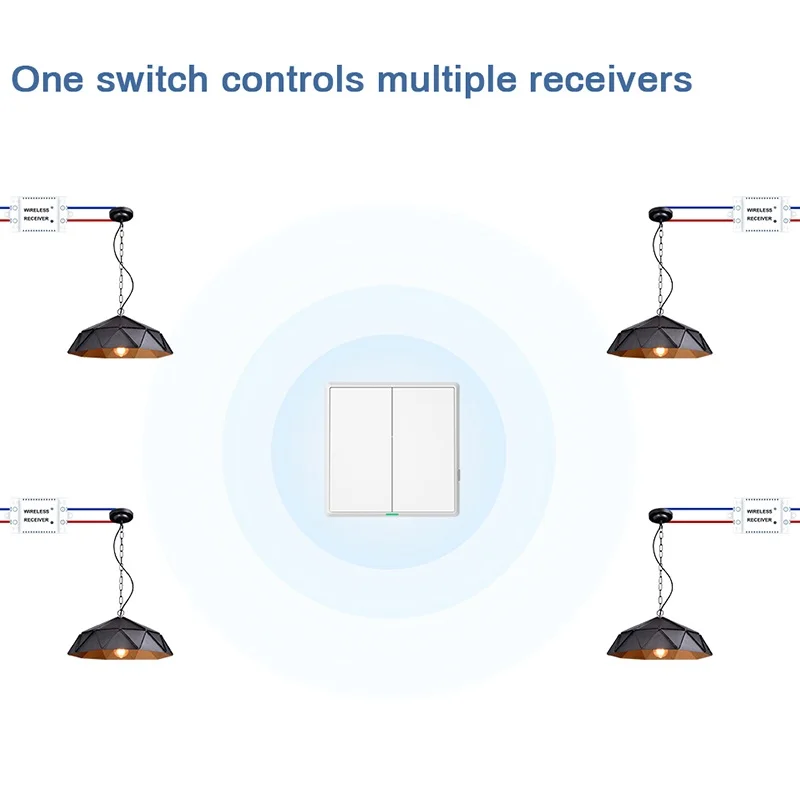 Saful 433 МГц умный кнопочный беспроводной переключатель света RF пульт дистанционного управления AC 110 В 220 в приемник настенная панель Кнопка потолочный светильник