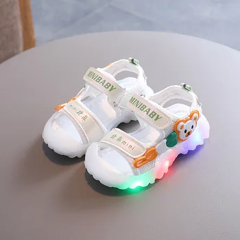 

New Fashion Summer Children's Led Light Baotoubeach Sandals Casual Comfortable Flats For Girls Kid Beach Shoes Toddler Shoes