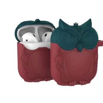 

Soft Silicone Case Earphones For Airpods Case Bluetooth Wireless Earphone Owl Protective Cover Box For Air Pods Ear Pods Bag