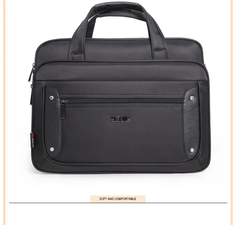 Большой Вместительный деловой портфель, сумка для ноутбука, тканевая многофункциональная водонепроницаемая сумка, повседневные портфели, мужские сумки на плечо