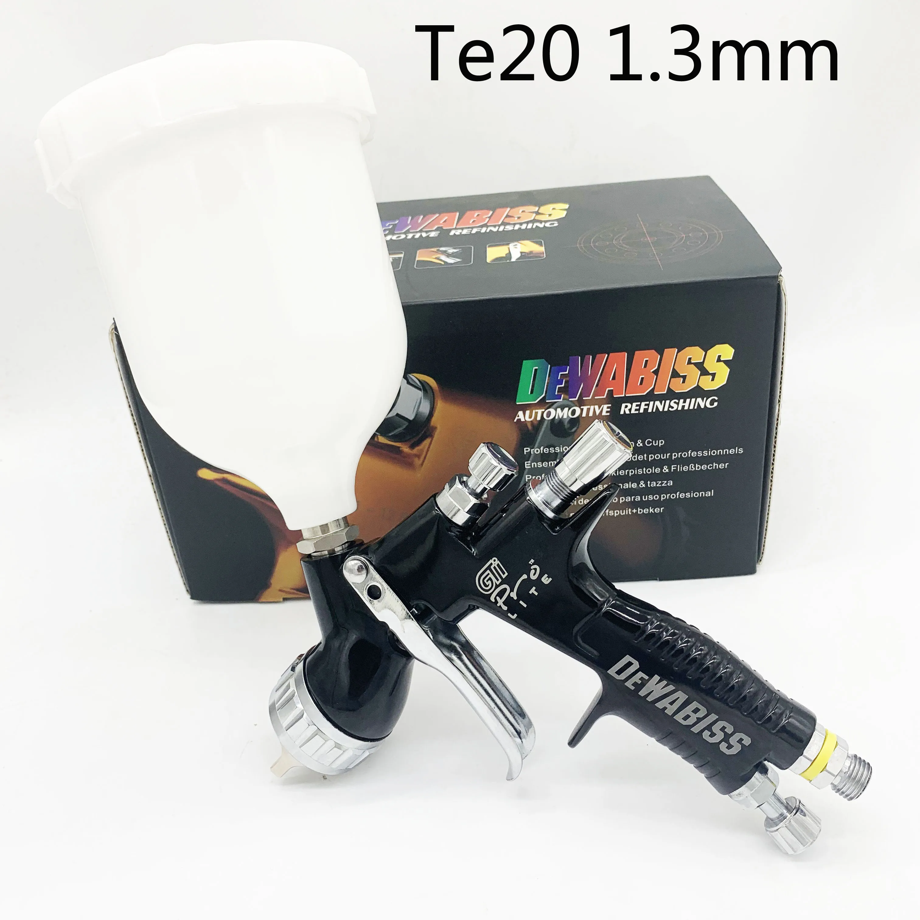 TE20-1.3MM I AM Factory GTI Pro распылитель краски 1,3/1,8 мм Высокое качество Профессиональный TE20/T110 Аэрограф автомобиля безвоздушная живопись на водной основе - Цвет: TE20-1.3MM
