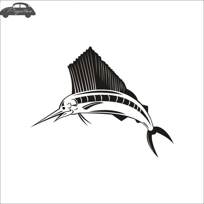 Pegatina Sailfish Fish Dorado Car Decal Swordfish Posters Boat Decals Decor Mural Wall Sticker Angling Hooks Shop Vinyl