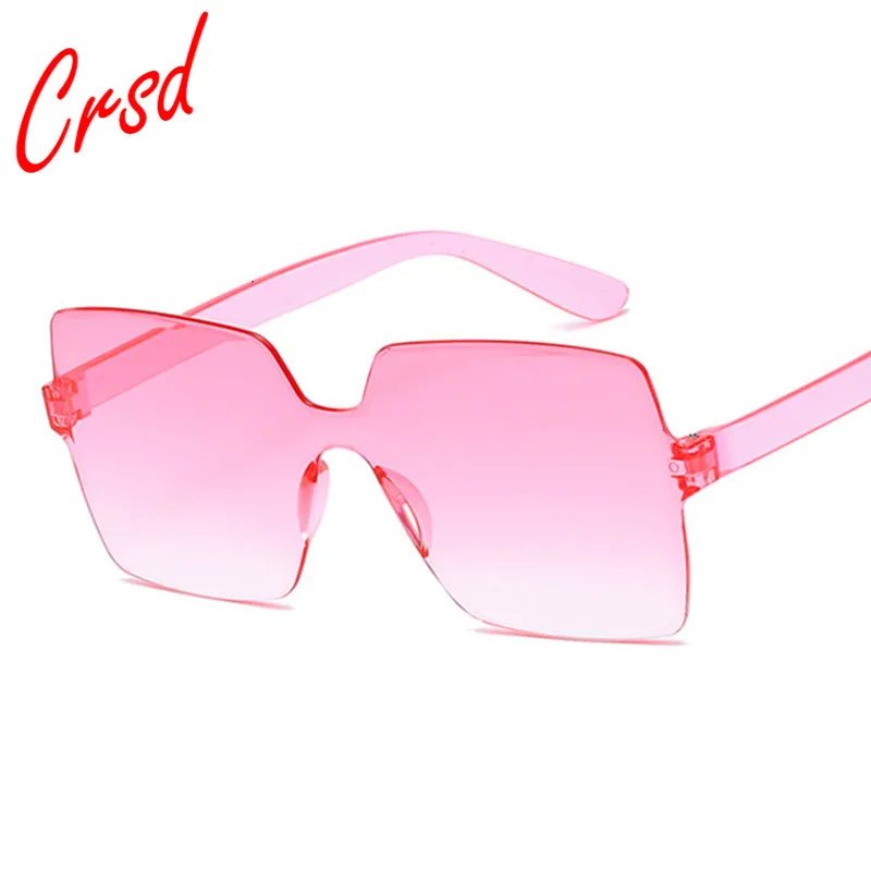 CRSD 2020 бескаркасные солнцезащитные очки Squre люксовый бренд Ретро Женские Мужские