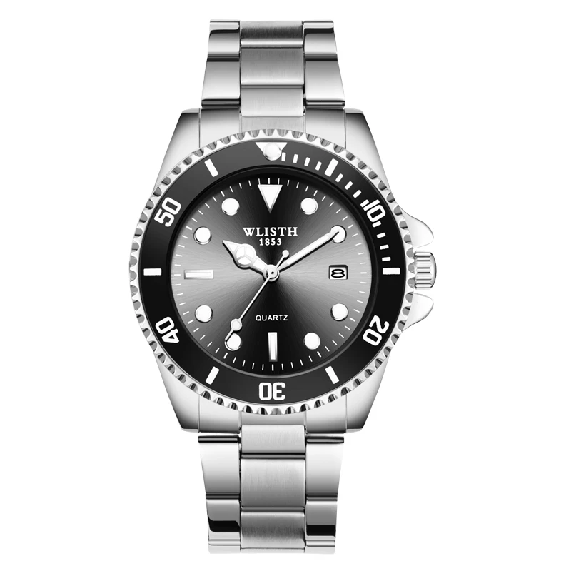 Мужские наручные часы Rolexable спортивные водонепроницаемые из нержавеющей стали с