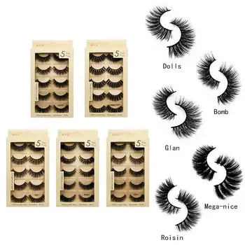 

Long Slender Natural Paragraph Mink Fur False Eyelashes 3D Soft Eyelashes Makeup Beauty Extension Tools