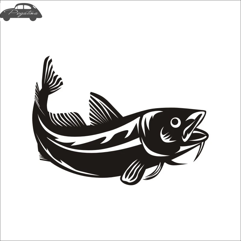 Pegatina Cod Fish Gadus Car Decal Gadus Morhua Posters Boat Decals Decor Mural Wall Sticker Angling Hooks Shop Vinyl