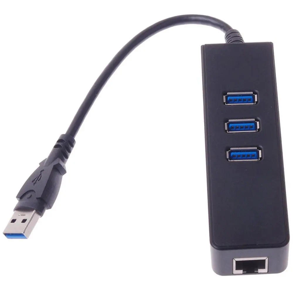 USB 3,0 к RJ45 LAN NIC+ 3 порта USB 3,0 концентратор гигабитная Сетевая интерфейсная карта U3LC01 обновление скорость сетевого соединения практичная