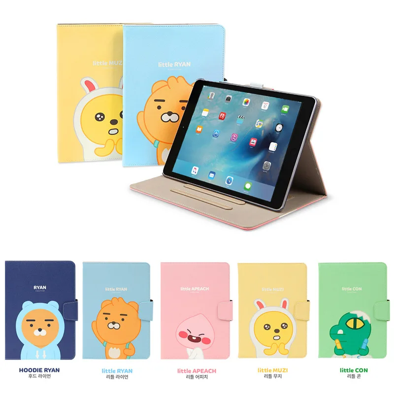 

South Korea Kakao Genuine Product iPad Pro 9.7 Inch Protective Case Ryan Fully Covered Edge Ultra-Thin Leather Case Tablet PC