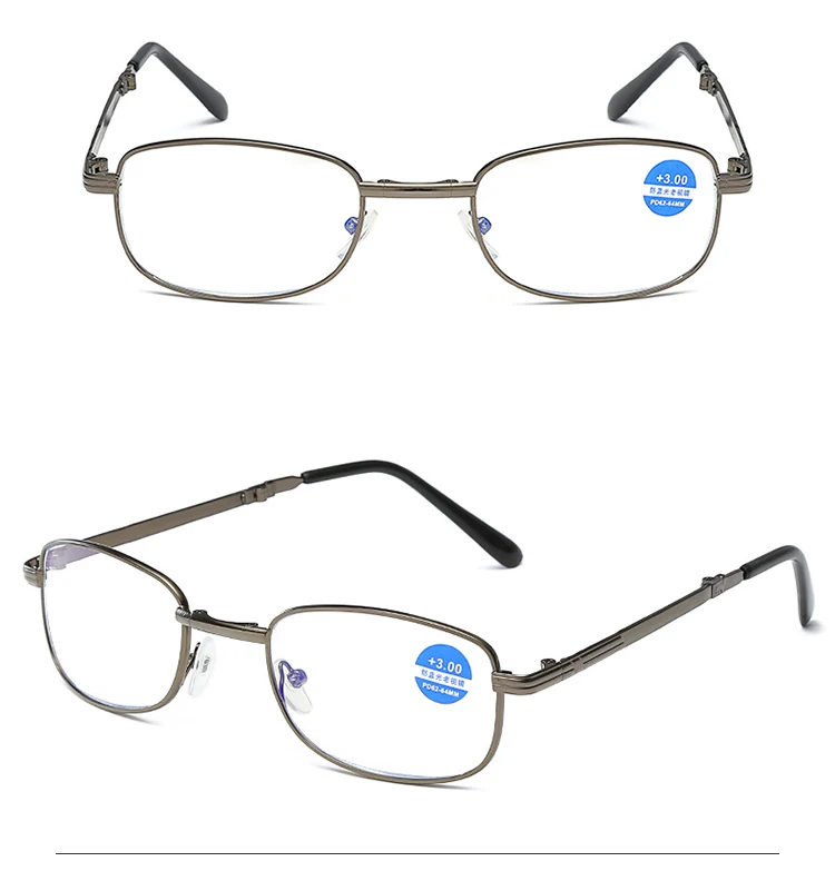 Многофункциональные мужские титановые очки для чтения, складные анти-синие очки для чтения ближнего и двойного назначения