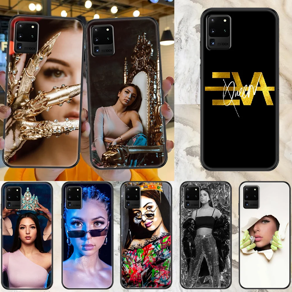 Чехол для телефона eva queen Singer Samsung Galaxy Note 4 8 9 10 20 S8 S9 S10 S10E S20 Plus UITRA Ultra black 3D Etui trend cover |