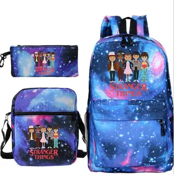 

Galaxy Backpack School Bag For Teenagers Stranger Things Luminous Backpack Women Men Travel Backpack Boys Girls Laptop Mochila
