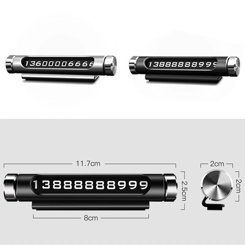 Автомобильный Стайлинг карточка с телефоном для временной парковки номерная карта номерной знак телефонный номер Автостоянка стоп уведомление Ночной светильник аксессуары