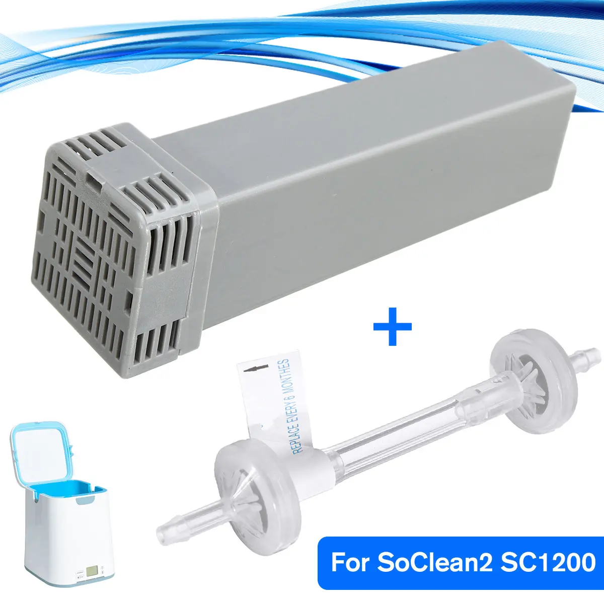 

Cartridge Filter Kit for SoClean2 CPAP SC1200 Ventilator Cleaner Replacement Filters Cartridge with Check Valve Kit