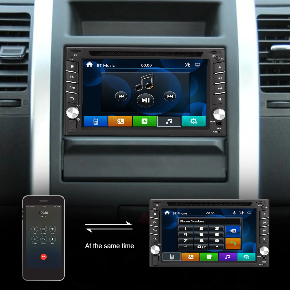 Eunavi Universal Car Dvd Radio Player Doppio 2 Din Car Pc Tablet Di Navigazione Gps In Dash 2Din Unità Di Testa Stereo Video Dello Schermo Di Tocco