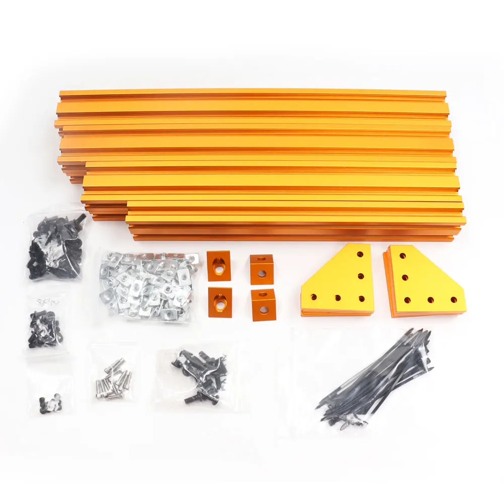 Золотой 2040 профиль красочный Prusa i3 MK3/MK3S медведь комплект prusa i3 mk2s Модернизированный mk3 алюминиевый профиль рамы 359 мм