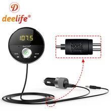 Deelife FM Del Modulatore Del Trasmettitore Bluetooth Auto Mp3 del Giocatore 3.5mm Martinetti AUX Adattatore BT 5.0 Ricevitore Audio Vivavoce Kit per auto