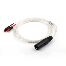 8Cores OCC Silver Plated Headphone Upgraded Cable BALANCED XLR Cable for HD650 HD600 HD660s HD6XX UP OCC Silver Plated Copper