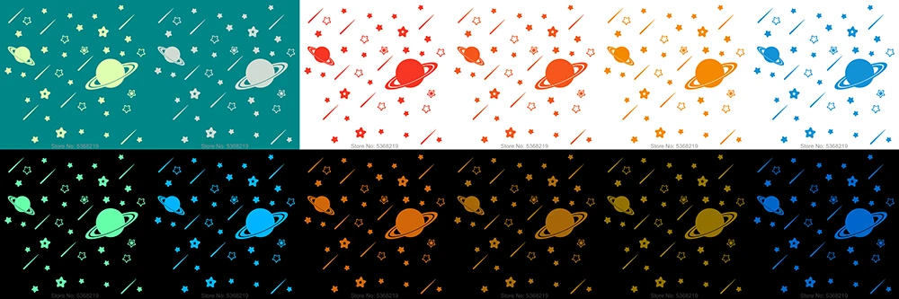 Description Picture 2 of itemGlow in the Dark Stars Luminous Moon Wall Sticker Kids Room Ceiling Children Bedroom Home Decor Glowing Stickers DIY Round Decal