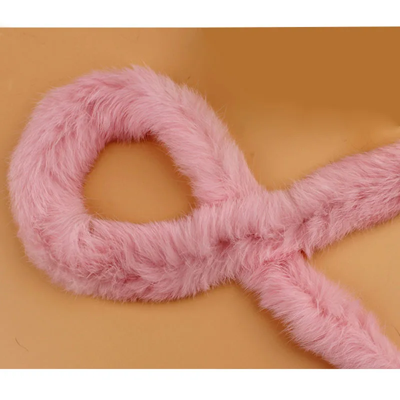 Лента из меха кролика 1 метр кружево для поделок сделай сам стеганый зимний