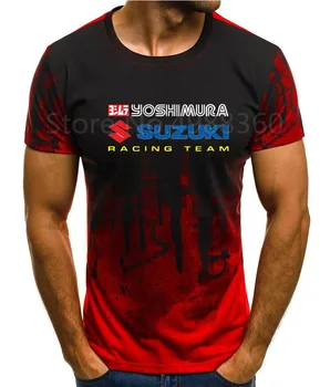 

New Summer wear yoshimura T-shirt Printed T-shirt short sleeved Suzuki Gsxr Gsx R Print clothing O-neck breathable ice cold feel