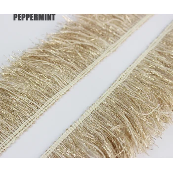

2yards 5cm Golden Fringed Trim Cotton Mixed Tassel Soft Lace Sewing Accessory for DIY vintage Trimming Tassel Webbing lace