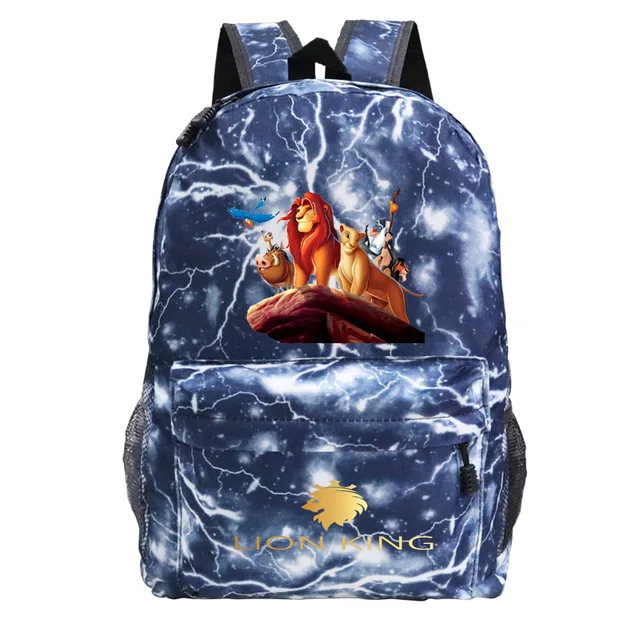 2021 New The Lion King Backpack Disney Cartoons Men Outdoor Travel Bag Laptop Bag Starry Sky Children Student School Bags Gifts 5