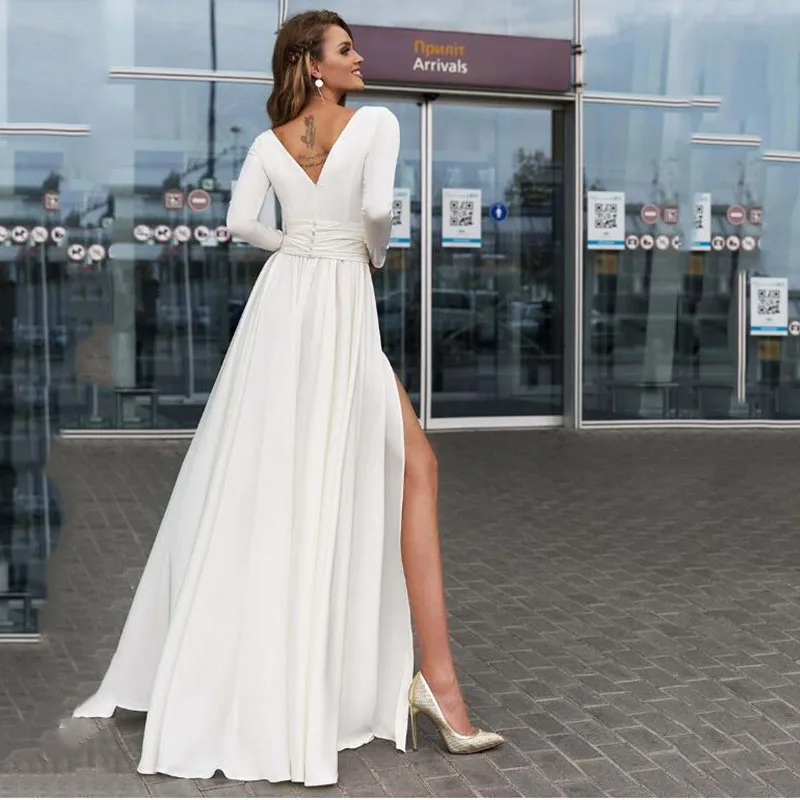 Vestido de festa ТРАПЕЦИЕВИДНОЕ длинное вечернее платье, спандекс, v-образный вырез, длина до пола, платья для выпускного вечера, вечерние платья Abendkleider