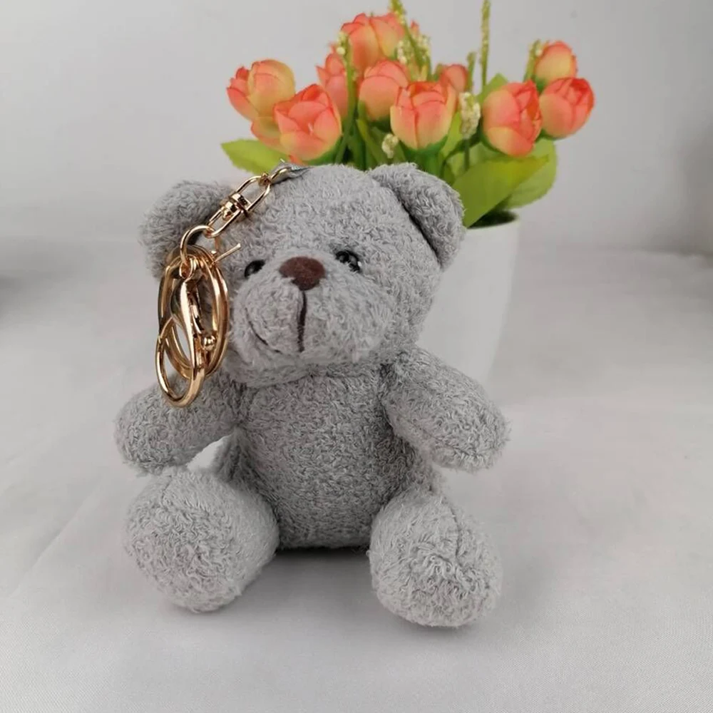

20PCS/LOT Kawaii Small Joint Teddy Bears Sitting Bear 10CM Stuffed Plush With Chain Toy Teddy-Bear Mini Bear Ted Bears Toys DZX0