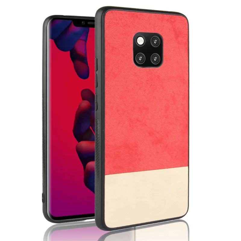 for Huawei Mate 30 Pro 20 20X Lite Case Farbic Leather Matte Back Cover Soft Bumper Mate20 X 20Pro Funda Shell |