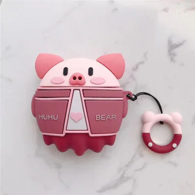 GR-20 Милый мультфильм Пингвин Airpods брелок Bluetooth наушники силиконовый чехол для Airpods 2 защитный Брелок «Обложка» - Цвет: GR-20