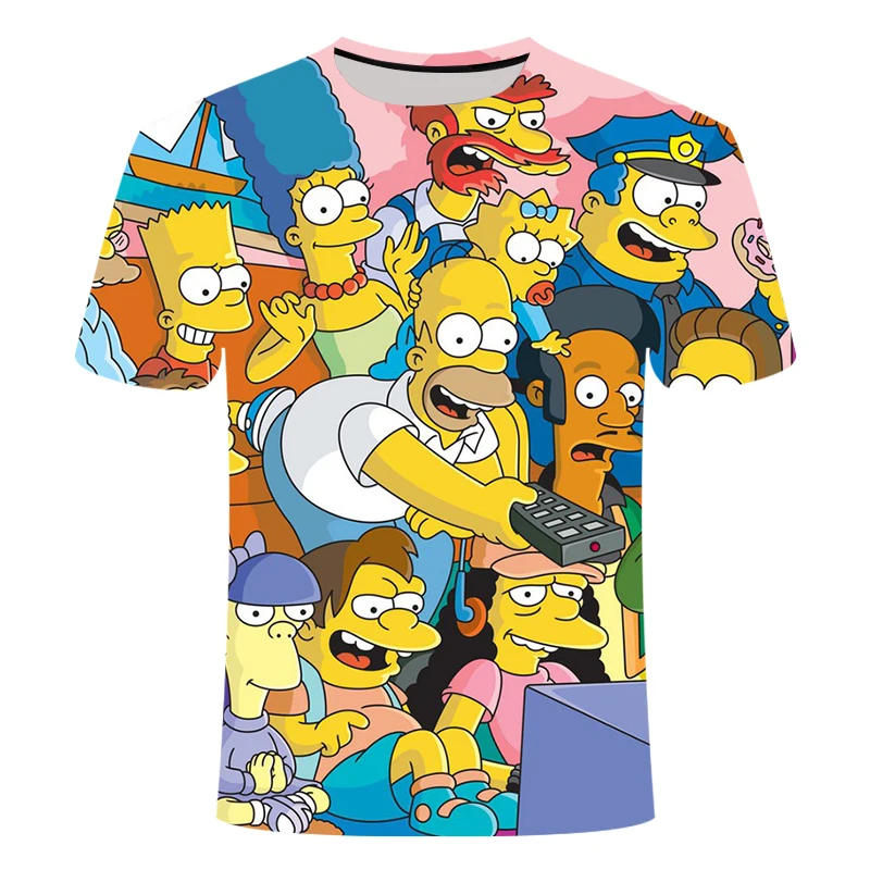 The Simpsons 3d Printed T Shirt Bart Simpson House Clothing Homer Simpsons Casual Graffiti Style T Shirt Male Female T Shirt T Shirts Aliexpress