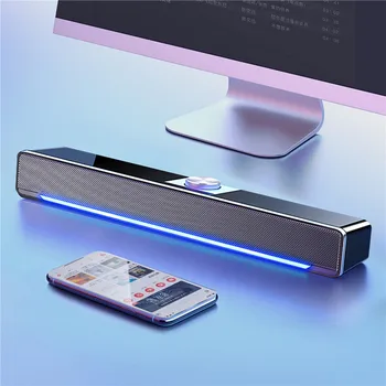 

Portable Computer Speakers, USB Powered Stereo Sound Bar Speakers with Music Player for Desktop Laptop PC