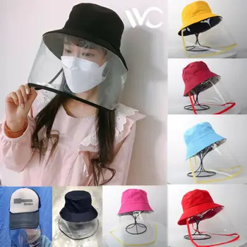 

Women 2020 Removable Protective Hat Face Shield Clear Visor Transparent Mask Anti Splash Summer Sun Hat Beach Travel Caps