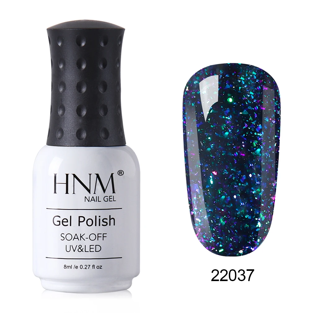 HNM Хамелеон звёздный Гель-лак блеск 8 мл нужен Черный Белый Цвет замочить от УФ светодиодный лак долговечный Базовый Топ - Цвет: 22037