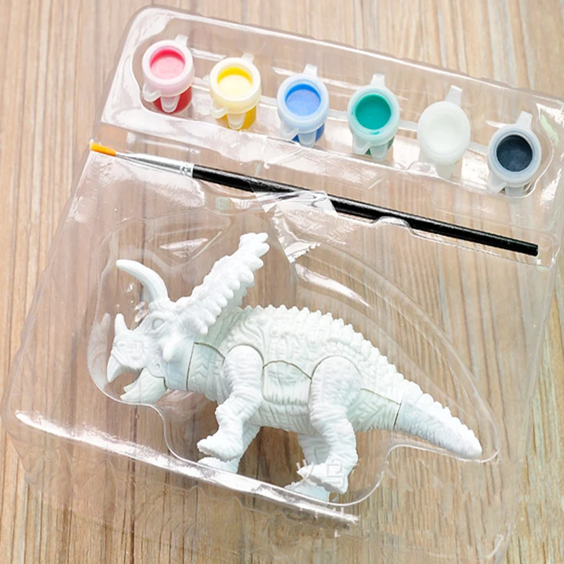 1Piece-Plastic-Dinosaur-Model-Hand-Painted-Pen-Color-Painted-Plaster-Children-Doll-DIY-Model-3D-Dinosaur (2)