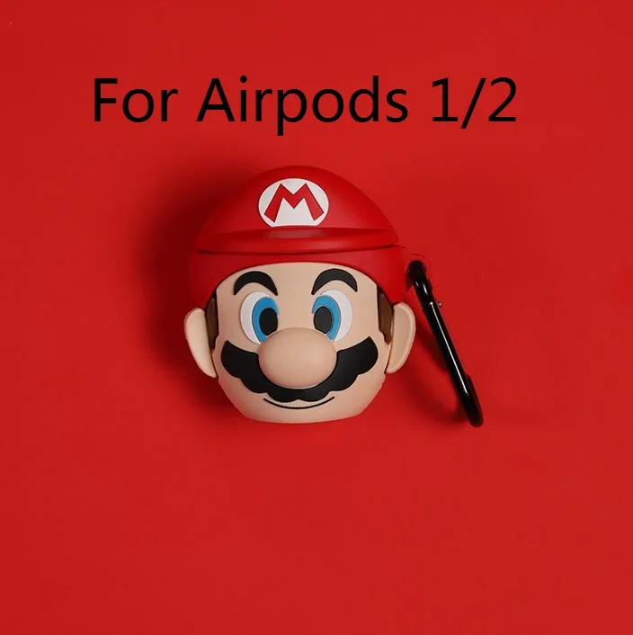Для AirPods чехол Супер Марио гриб карабин мягкий чехол для Airpods Pro - Цвет: 4