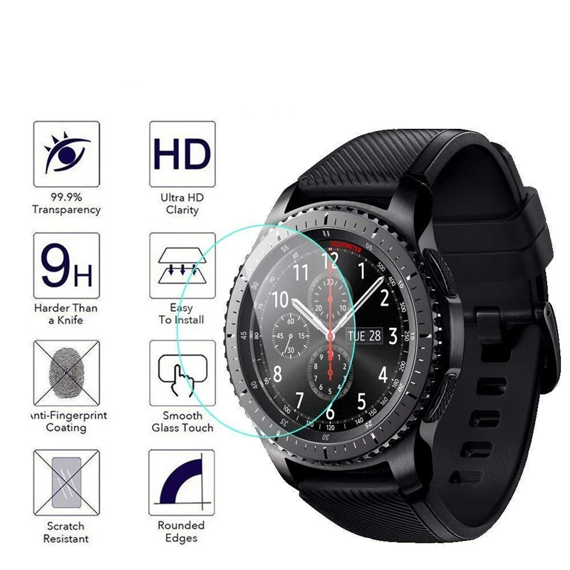 2 упак. Закаленное стекло для Samsung Galaxy Watch 42 46мм / Gear S3 / Sport Чехол для экрана HD