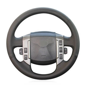 

Hand-stitched Black Artificial Leather Anti-slip Car Steering Wheel Cover for Land Rover Discovery 3 2004-2009
