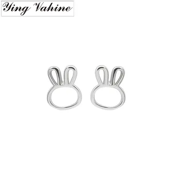 

ying Vahine 100% 925 Sterling Silver Small Rabbit Stud Earrings for Girls Kids Birthday Gifts