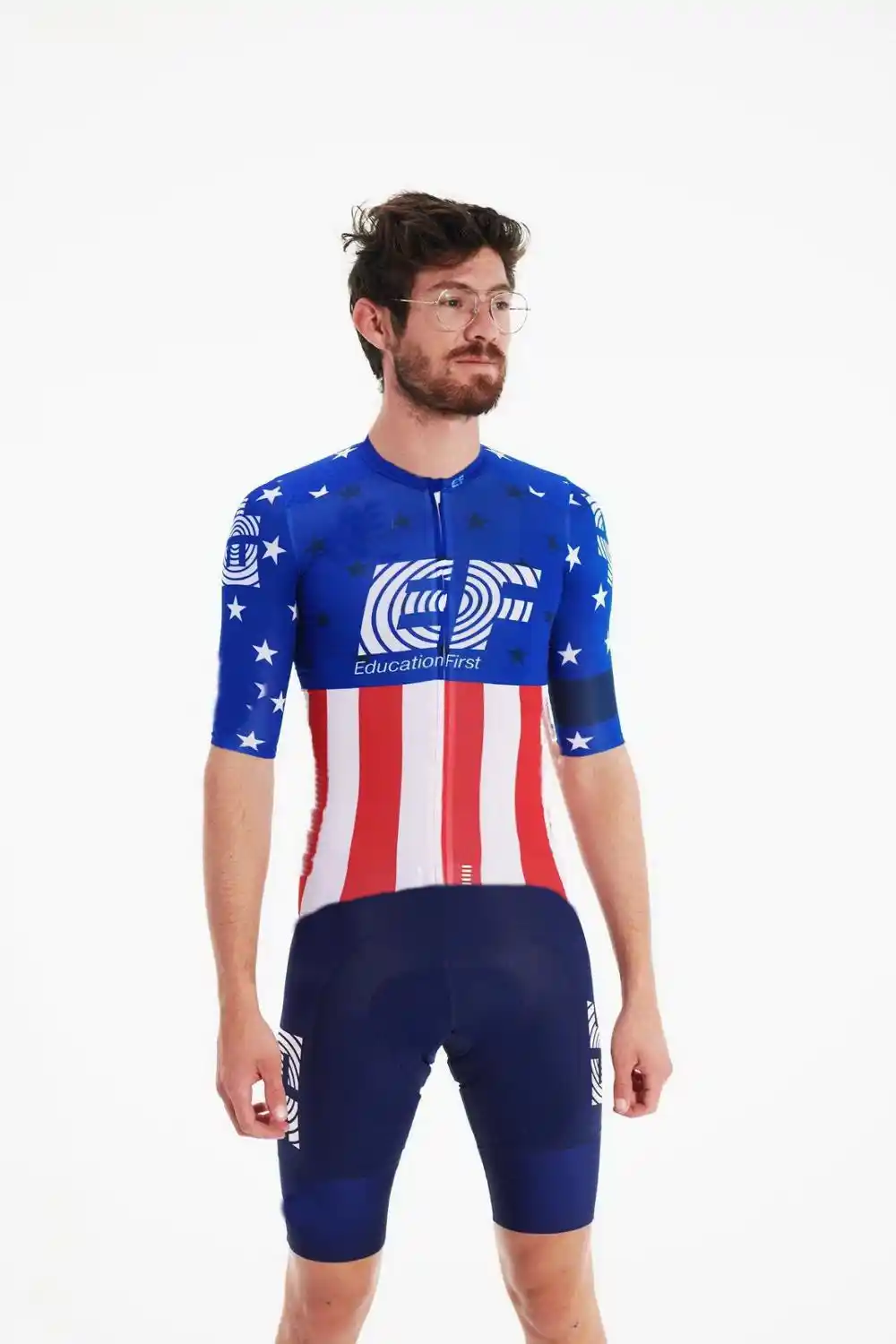 education first cycling jersey