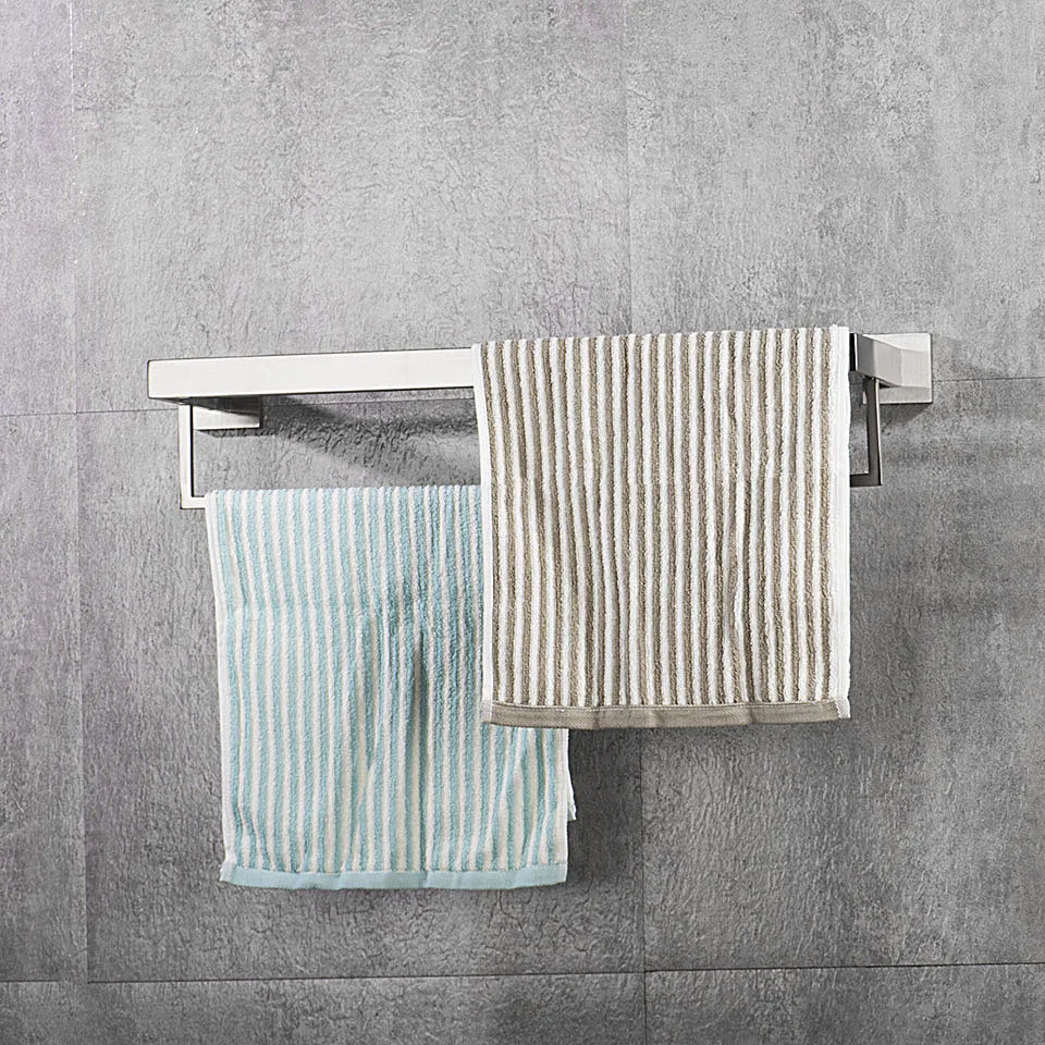 Set Di 5 Portasciugamani Da Bagno In Nichel Spazzolato, Acciaio Inox, Con Porta Carta Igienica Da 59,9 Cm, Ganci E Anello, Accessori Bagno Moderni