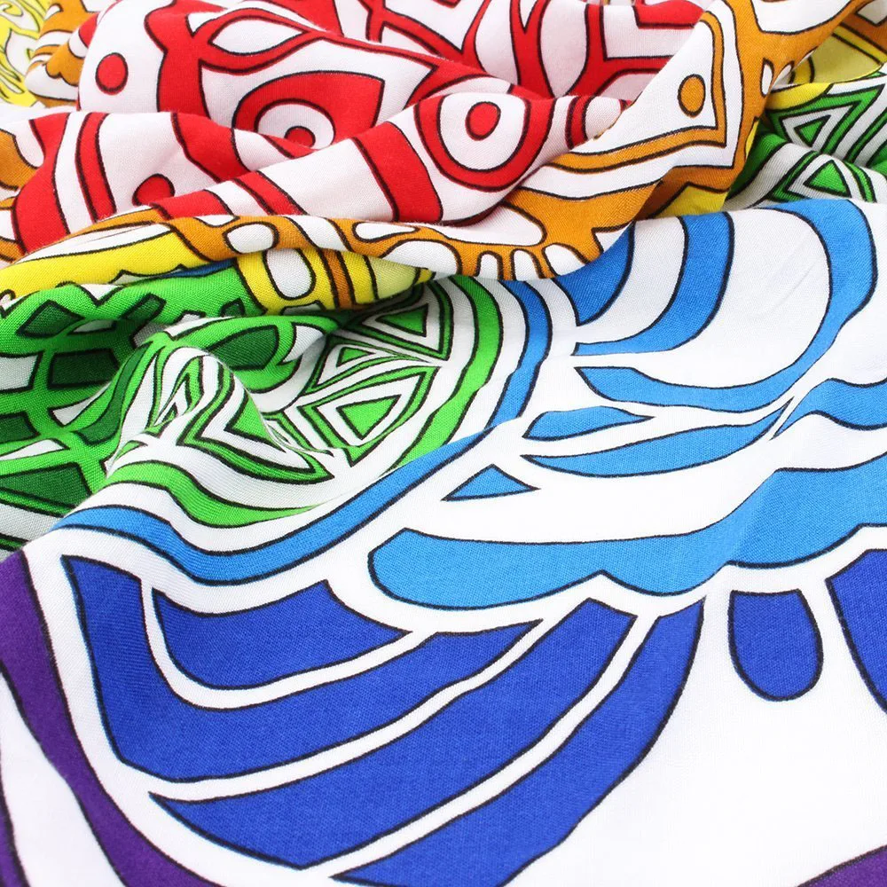 Round Beach Towel Yoga Blankets Diameter 150cm Yoga Mat with Flowers Pattern Indian Mandala Tapestry Picnic Mat Valentine's Day (1)