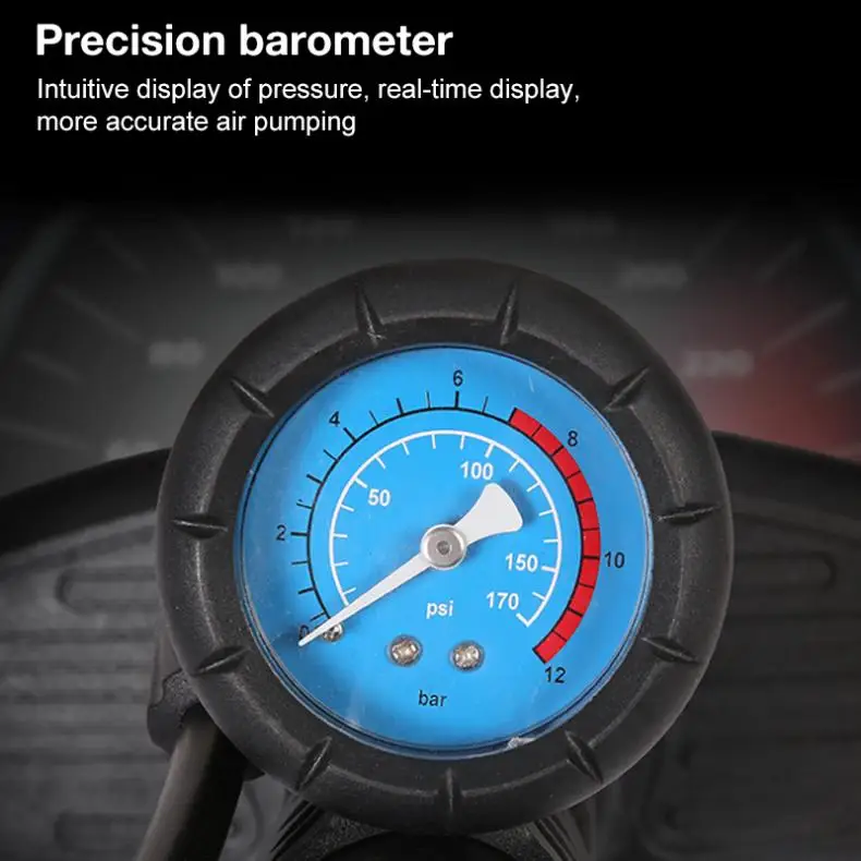 170psi велосипедный насос высокого давления Presta Schrader Клапан напольный насос для шин с барометром для велосипеда электромобиль автомобиля