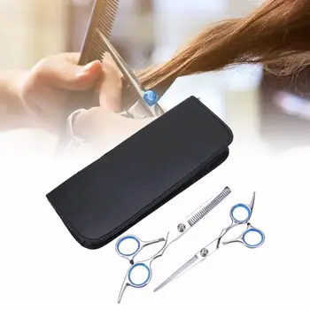

Portable Pocket Stainless Steel Thinning Shears Regular Blades Set Scissors Tool Hairdressing Hair Snipping Shearing Flat T L6T0