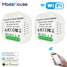Special Offers 2 Gang 2 Way Wifi Smart Light Switch Diy Breaker Module Smart Life/Tuya APP Remote Control,Working with Alexa Echo Google Home Special Offers 2 Gang 2 Way Wifi Smart Light Switch Diy Breaker Module Smart Life/Tuya APP Remote Control,Working with Alexa Echo Google Home