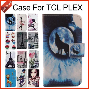 

AiLiShi Case For TCL PLEX Luxury Flip PU Painted Leather Case PLEX TCL 100% Special Phone Protective Cover Skin+Tracking