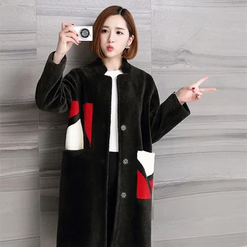 

Sheep Shearing Wool Coat Female Fur Coat Natural Fur Autumn and Winter Jacket Women Korean Clothing Chaqueta Mujer KJ544